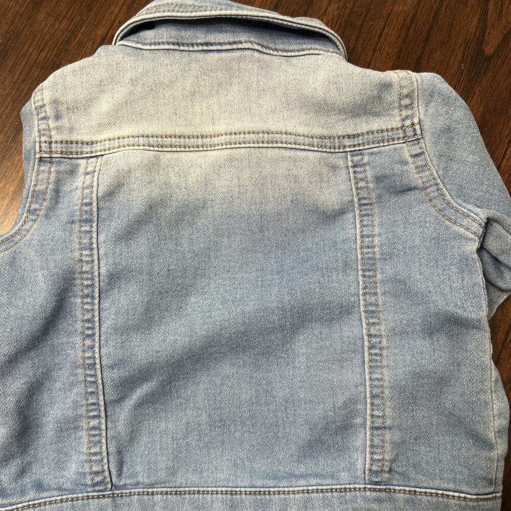 Cat & Jack Baby Stretch Denim Jean Jacket Snap Closure size 12 Months - Picture 5 of 5